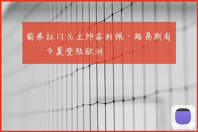 前弗拉门戈主帅菲利佩·路易斯有望今夏登陆欧洲